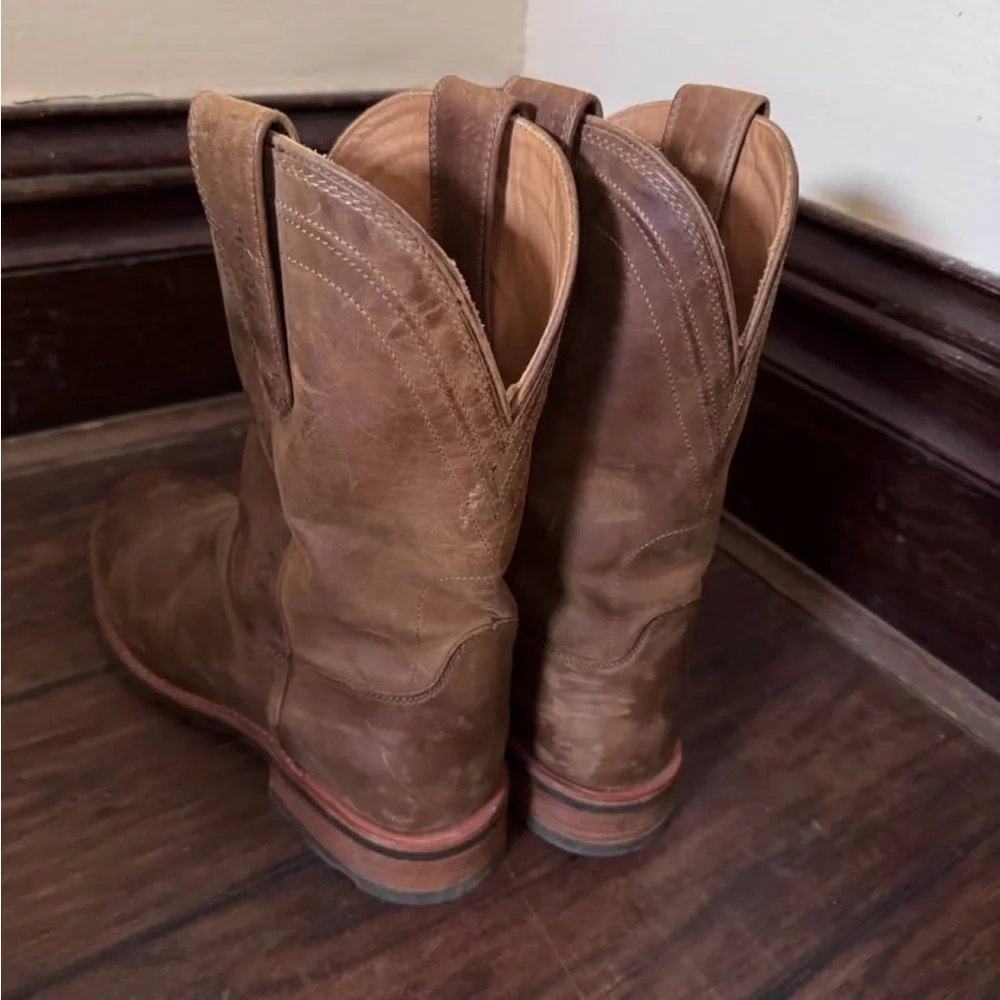 Tecovas Tan Leather Cowboy Boots - Picture 2 of 4